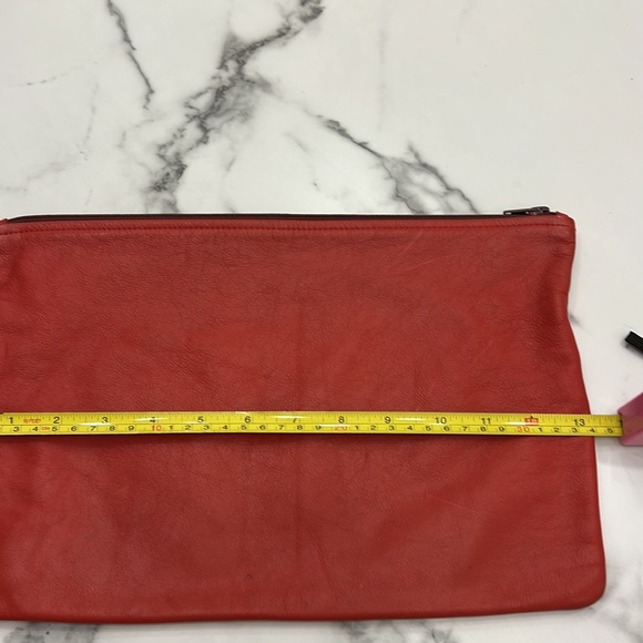 American Apparel leather clutch red 9X 13 - Picture 4 of 5